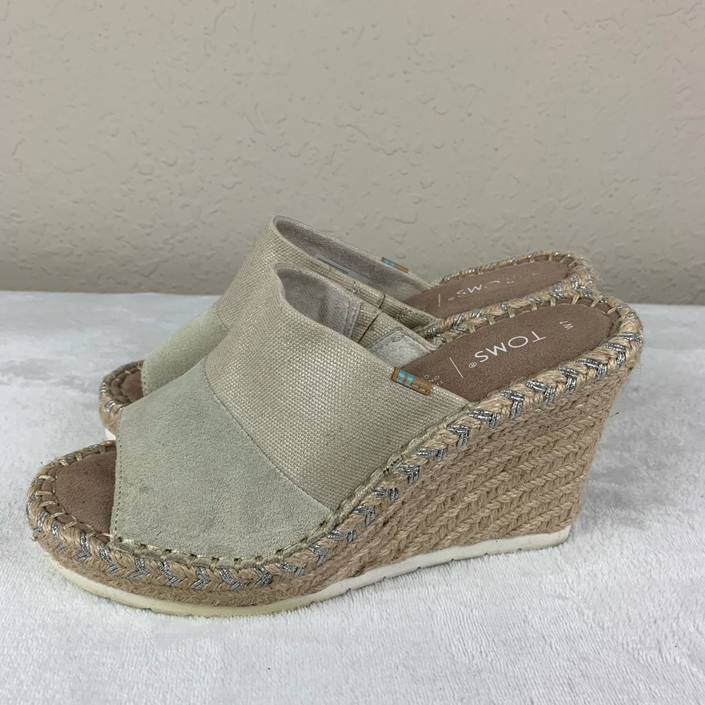 Toms Cream Wedges - Picture 4 of 7